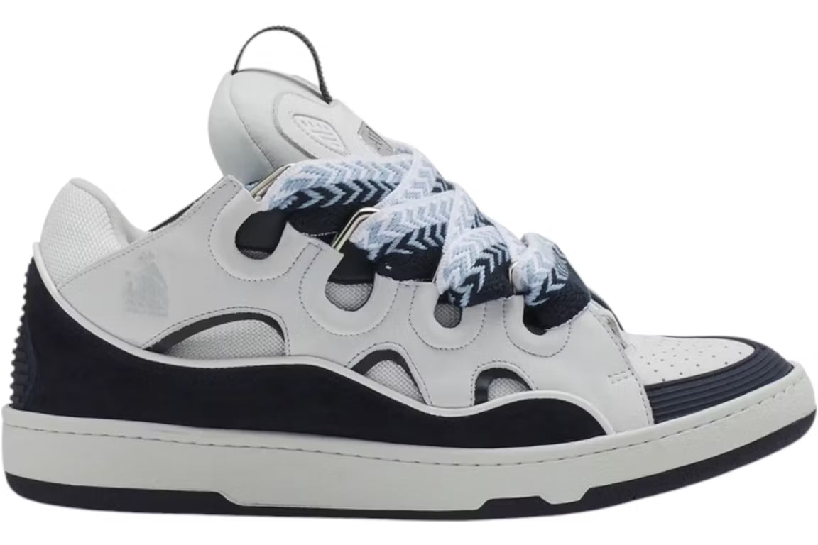 Lanvin Curb White Navy Blue