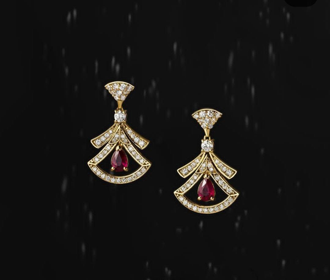 Boucles d'oreilles acier doré BVLGARI DIVAS DREAM